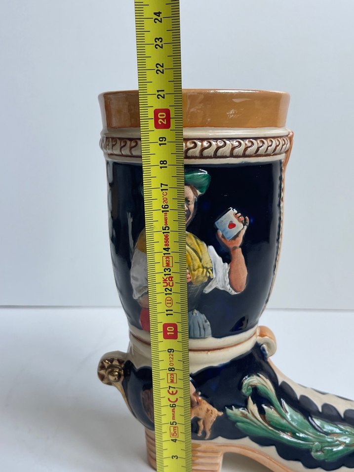 Alman Çok Renkli Desenli Seramik Bot bardak - Görsel 3