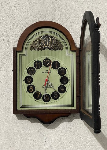 Kahverengi Ahşap Palcon pilli Duvar Saati - Görsel 3