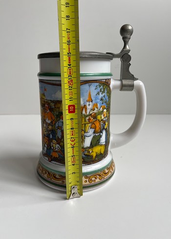 Beyaz Desenli Alman  bardak Kupası - Görsel 6