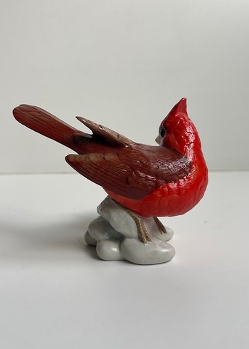 İngiliz Kırmızı Seramik Kuş Figürü - Görsel 7