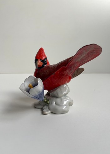 İngiliz Kırmızı Seramik Kuş Figürü - Görsel 10
