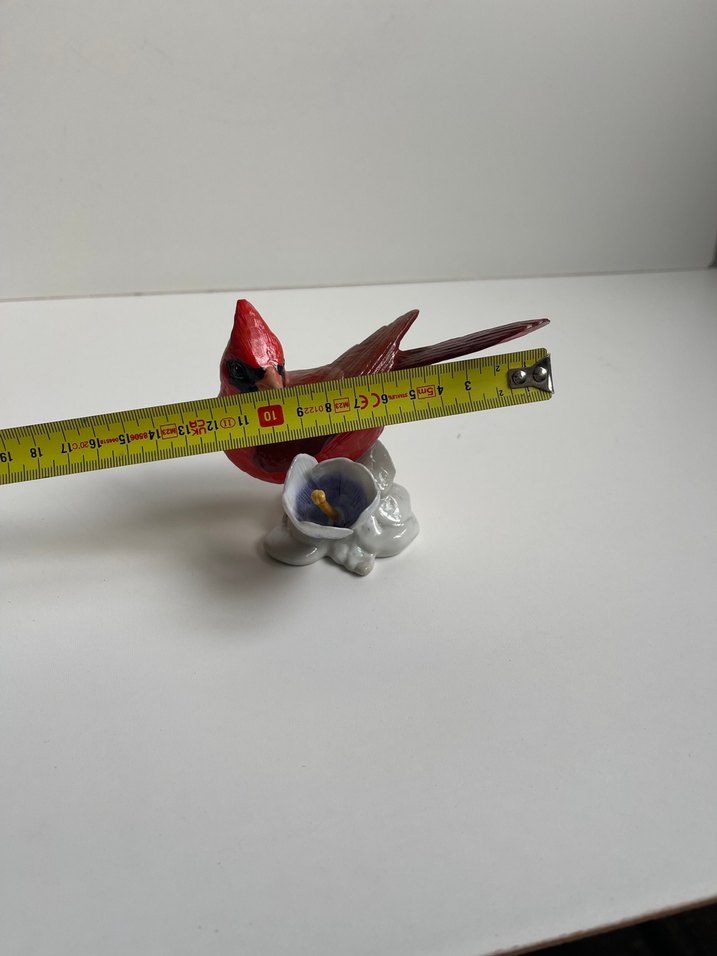 İngiliz Kırmızı Seramik Kuş Figürü - Görsel 4