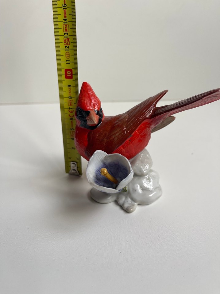 İngiliz Kırmızı Seramik Kuş Figürü - Görsel 5