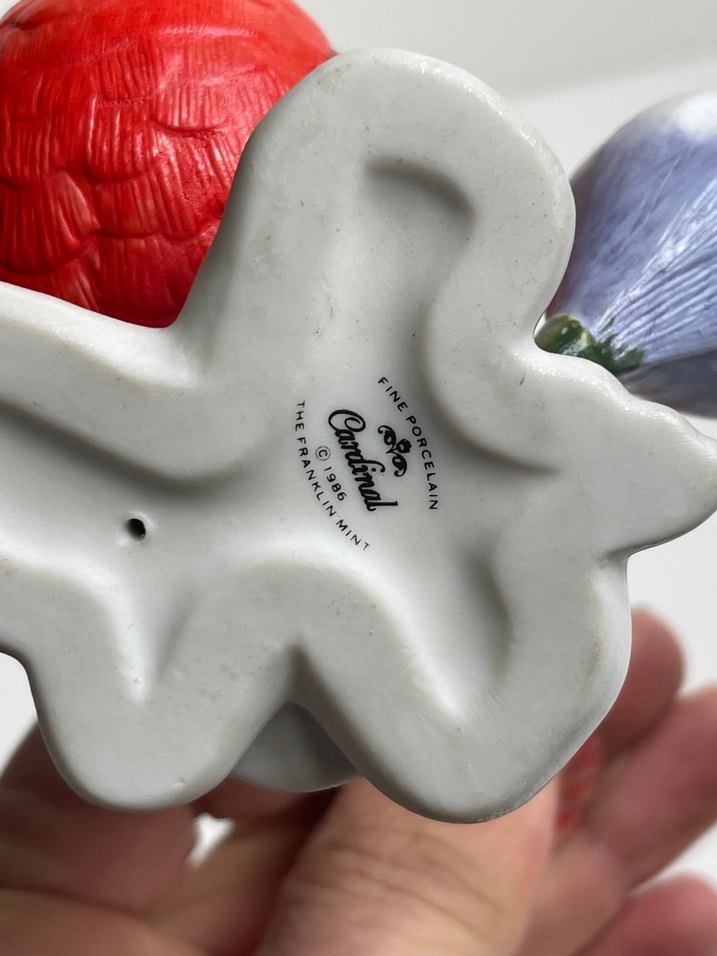 İngiliz Kırmızı Seramik Kuş Figürü - Görsel 3