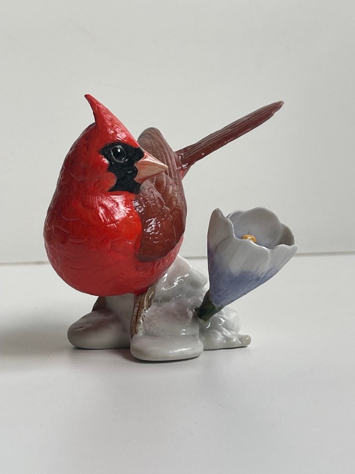 İngiliz Kırmızı Seramik Kuş Figürü - Görsel 2