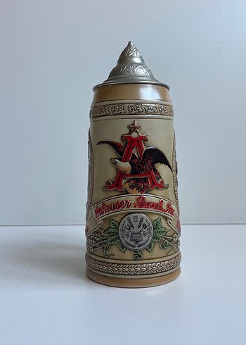 Seramik El Boyalı Alman Gerzit Kapaklı Koleksiyonluk Bardak - Görsel 4