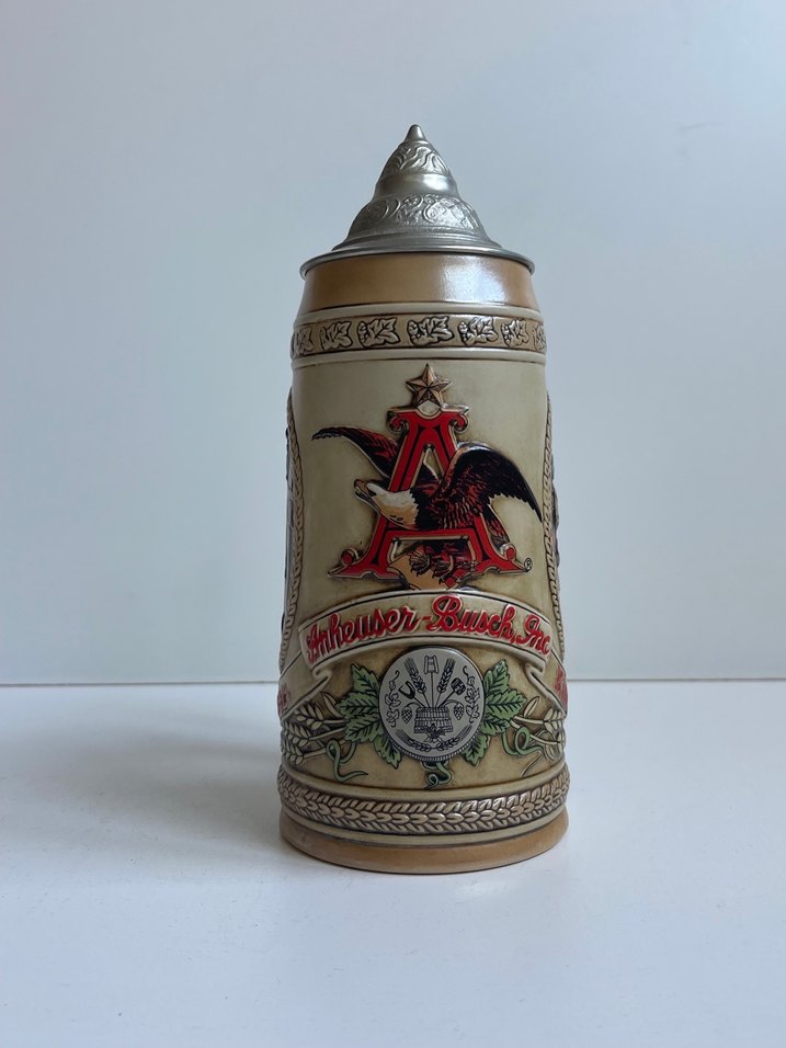 Seramik El Boyalı Alman Gerzit Kapaklı Koleksiyonluk Bardak - Görsel 4