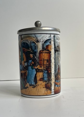 Germany Zin Kapaklı Porselen  Bardak - Görsel 2