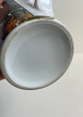 Germany Zin Kapaklı Porselen  Bardak - Görsel 6