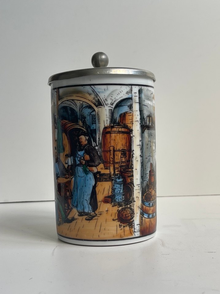 Germany Zin Kapaklı Porselen  Bardak - Görsel 2