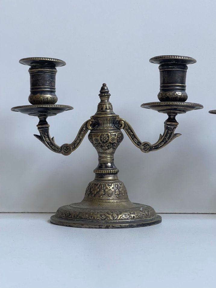 Fransız Koleksiyonluk Bronz şamdanlar - Görsel 2