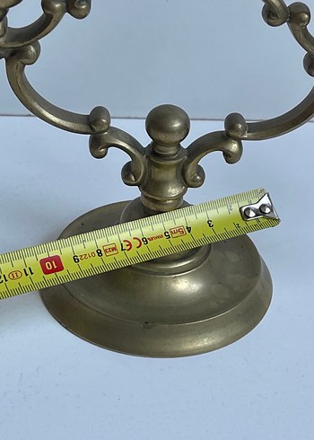 Beş Kollu Altın Renk Metal Şamdan - Görsel 7