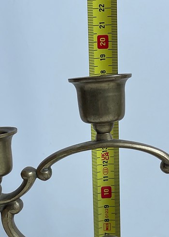 Beş Kollu Altın Renk Metal Şamdan - Görsel 3