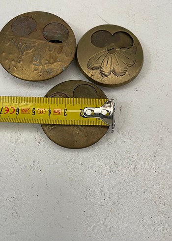 PİRİNÇ 3  ADET ANTİKA HACI MİSİ KOKU KUTULARI - Görsel 5