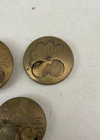 PİRİNÇ 3  ADET ANTİKA HACI MİSİ KOKU KUTULARI - Görsel 7