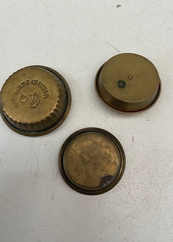 PİRİNÇ 3  ADET ANTİKA HACI MİSİ KOKU KUTULARI - Görsel 6