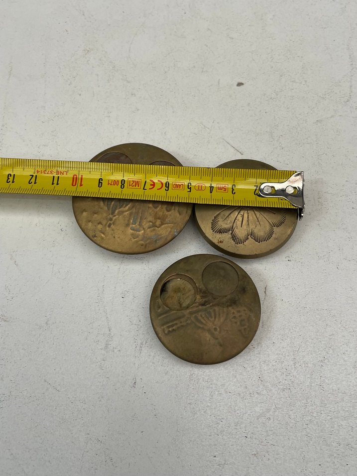 PİRİNÇ 3  ADET ANTİKA HACI MİSİ KOKU KUTULARI - Görsel 4