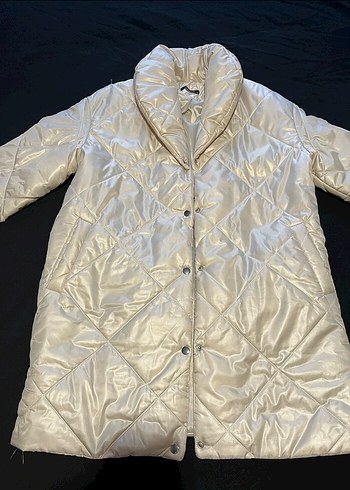 Kadın Camel Renkli Etnik Desenli Midi Parka - Görsel 2