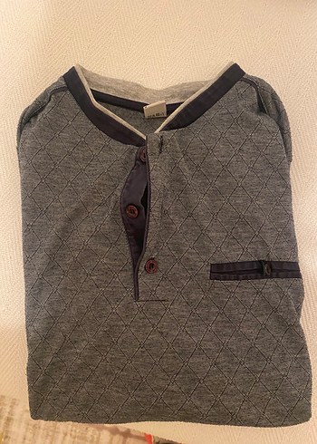 Çift kaplan erkek pijama üstü - Görsel 2