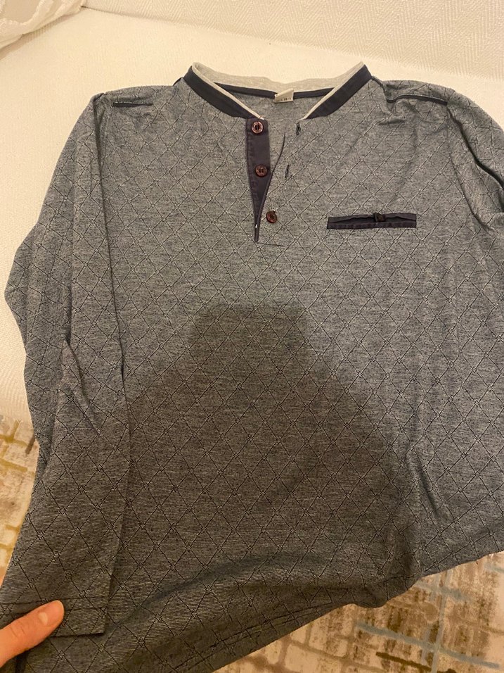 Çift kaplan erkek pijama üstü - Görsel 5