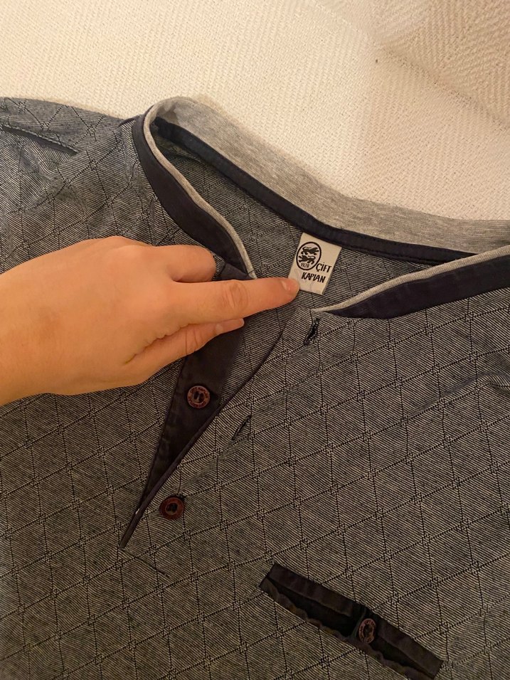 Çift kaplan erkek pijama üstü - Görsel 3