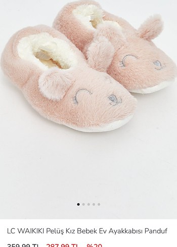 Kız Çocuk Pembe Peluş Ev pandufu - Görsel 5