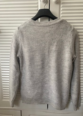 Gri Örgü Kadın Kazak - Görsel 6