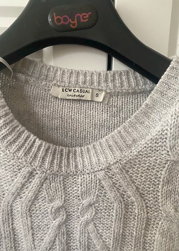 Gri Örgü Kadın Kazak - Görsel 3