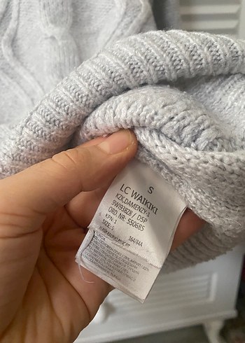 Gri Örgü Kadın Kazak - Görsel 5