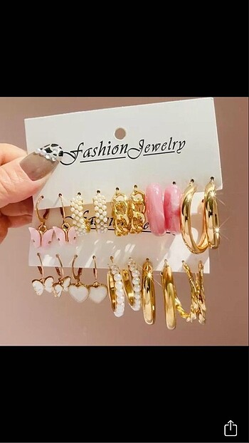 Gold küpe seti
