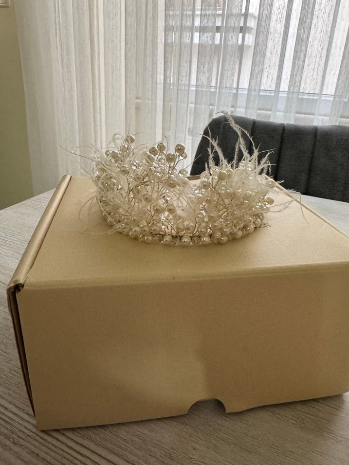 Beyaz Gelin Saç Aksesuarı - Görsel 2