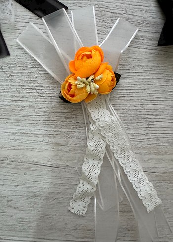 Siyah Damat Bohçası Düğün Aksesuarları Seti - Görsel 4