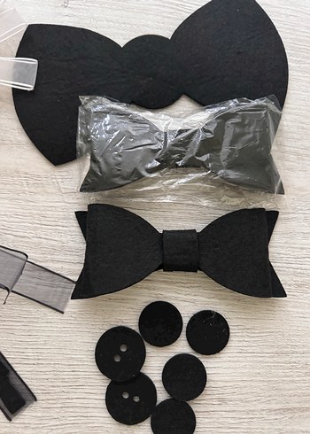 Siyah Damat Bohçası Düğün Aksesuarları Seti - Görsel 2