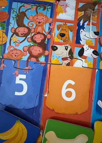 Renkli 1'den 10'a Sayı Öğrenme Çocuk Yapbozu - Görsel 6