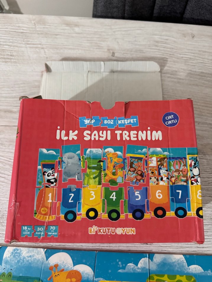 Renkli 1'den 10'a Sayı Öğrenme Çocuk Yapbozu - Görsel 2