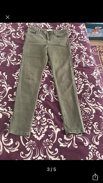 xl Beden haki Renk Koton Skinny Jeans
