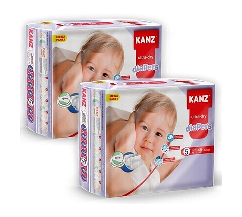 #Kanz bebek bezi 5 numara 2 paket