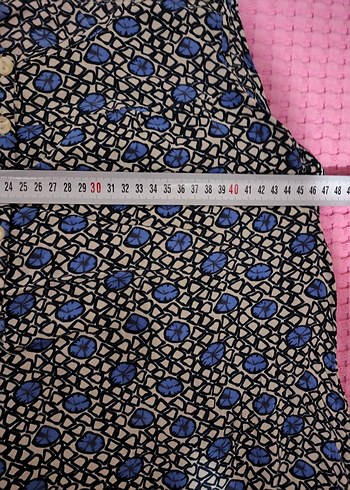 xl Beden Düğmeli Mavi Bohem Hamile Tunik elbise