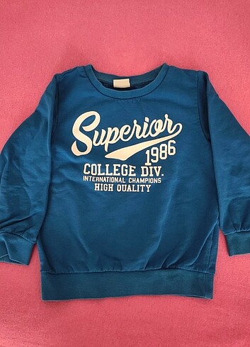 4 Yaş Beden lacivert Renk Erkek çocuk sweatshirt 
