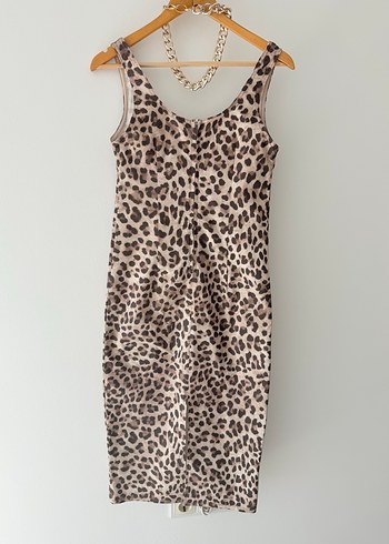 Leopar kalem elbise - Görsel 7