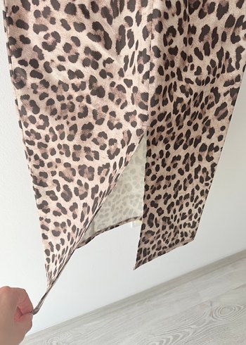 Leopar kalem elbise - Görsel 5