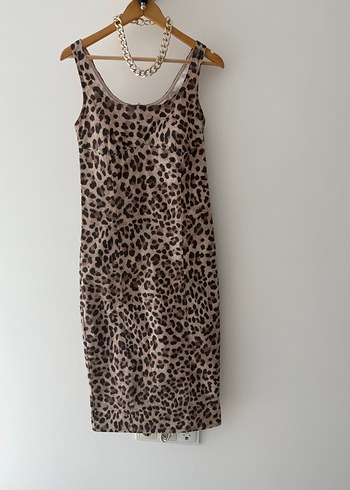 Leopar kalem elbise - Görsel 6