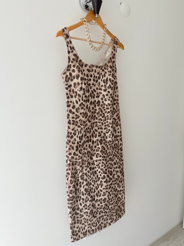 Leopar kalem elbise - Görsel 2