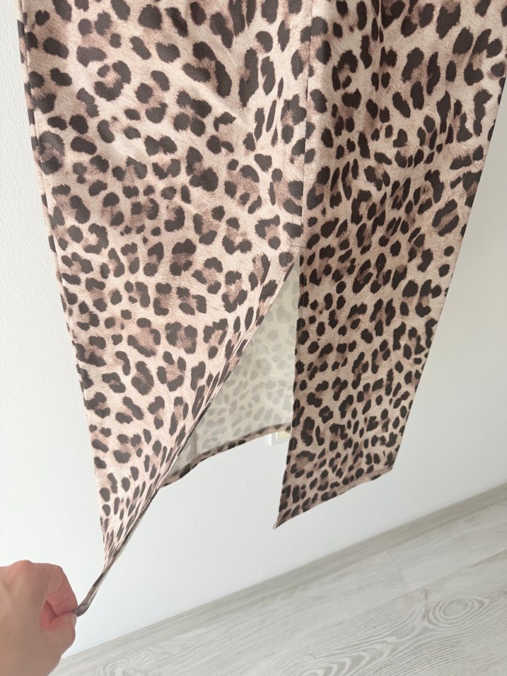 Leopar kalem elbise - Görsel 5