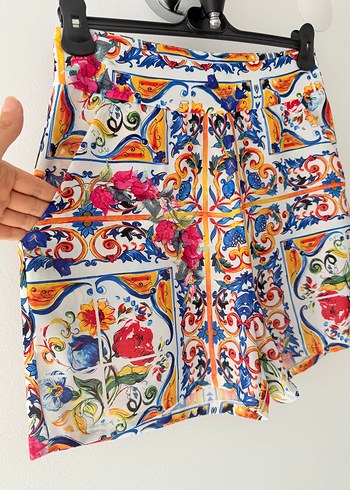 Renkli Bohem Şort - Görsel 4