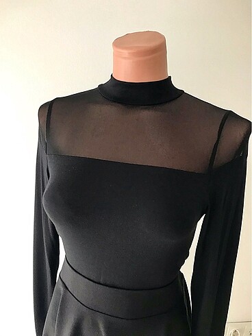 Tül detay bluz - Görsel 2