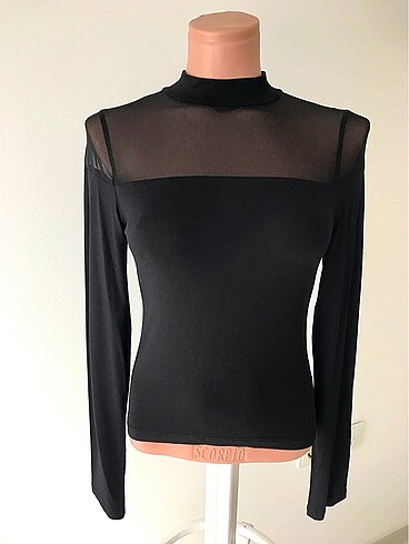 Tül detay bluz - Görsel 4