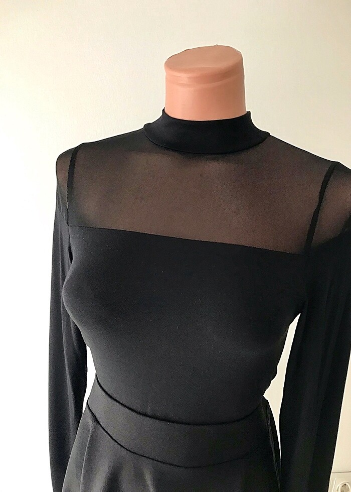 Tül detay bluz - Görsel 2