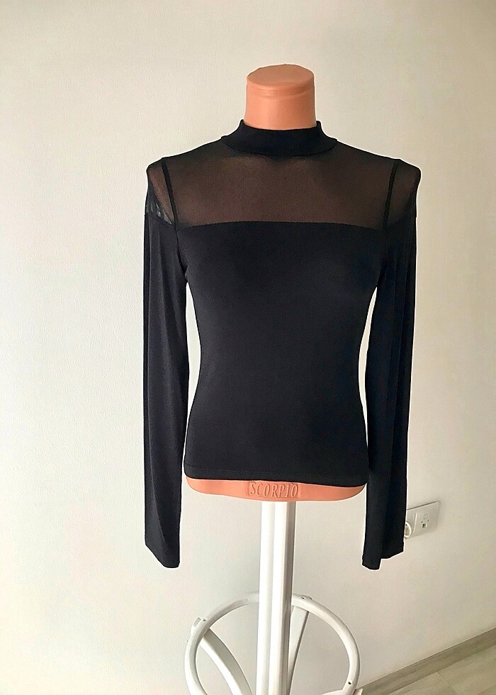 Tül detay bluz - Görsel 3