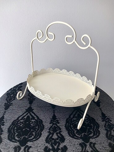 Ferforje ayaklı sunumluk tepsi - Görsel 6